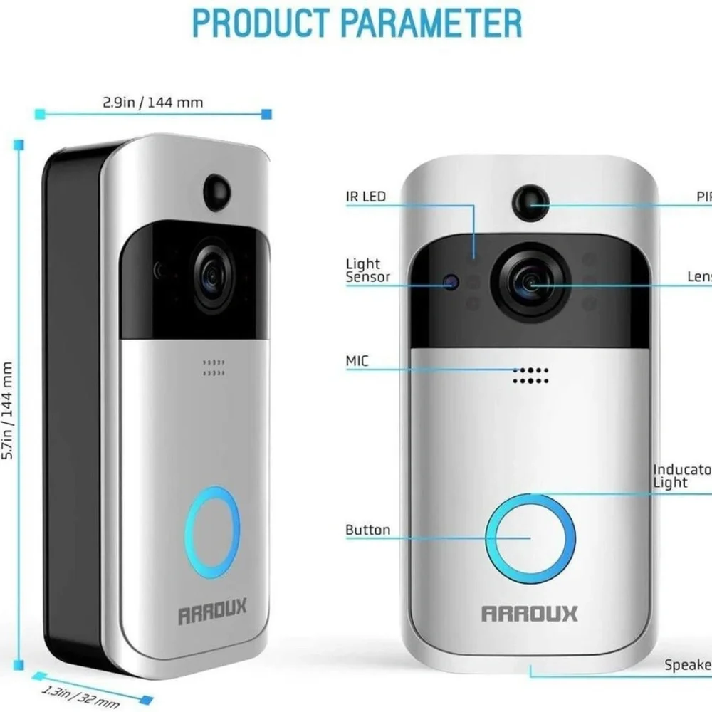 Wireless Smart WiFi Video Doorbell Camera